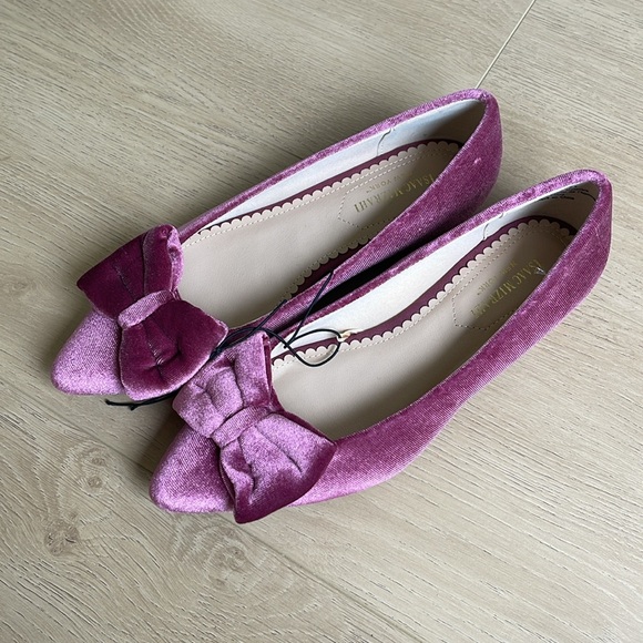 Pink velvet blow flats - Picture 4 of 5